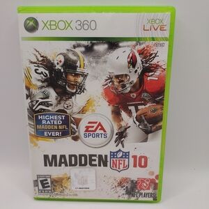Madden NFL 10 (Microsoft Xbox 360, 2009) EA Sports - E for Everyone - W/ Manual.
